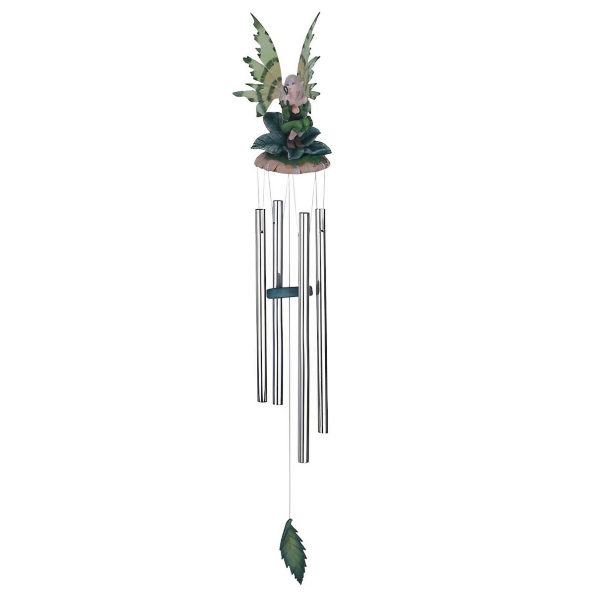 FC Design 24&#34; Long Green Fairy Blowing Bubble Round Top Wind Chime Perfect Gifts for Holiday F.C Design