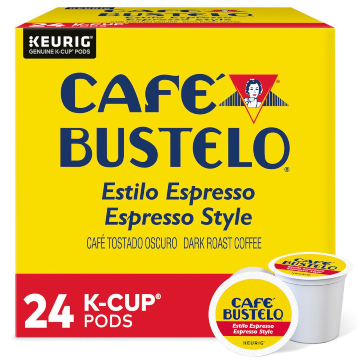 Кофе Café Bustelo® в стиле эспрессо, капсулы K-Cup® темной обжарки, 24 шт. KEURIG