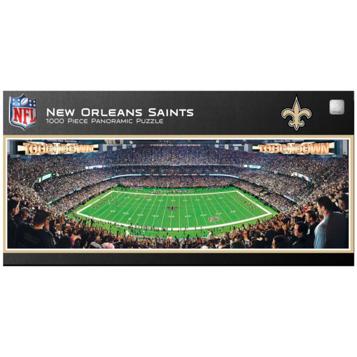 Панорамная бумажная головоломка на 1000 деталей New Orleans Saints, 33 x 99 см Unbranded