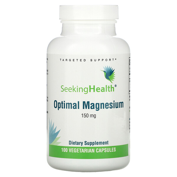 Оптимальный магний, 150 мг, 100 вегетарианских капсул Seeking Health