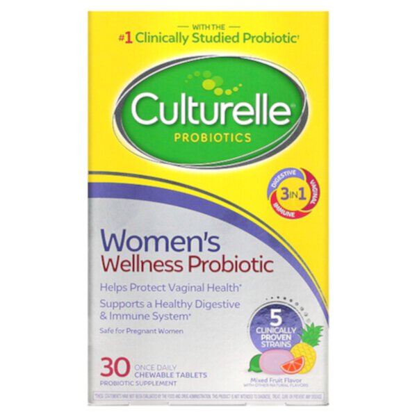 Пробиотики для женщин - Смешанные фрукты - 30 жевательных таблеток - Culturelle Culturelle
