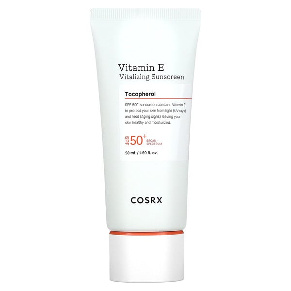 Витамин Е, восстанавливающий солнцезащитный крем, SPF 50+, 1,69 жидк. унции (50 мл) Cosrx