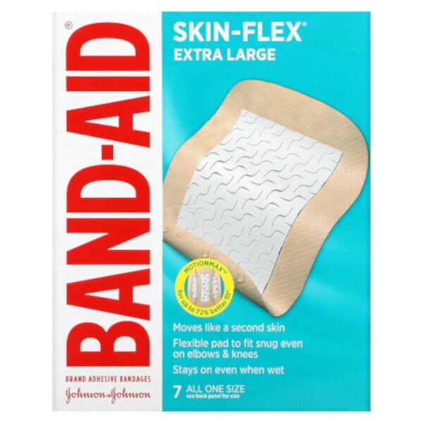 Skin-Flex, Adhesive Bandages, Extra Large, 7 Bandages Band Aid