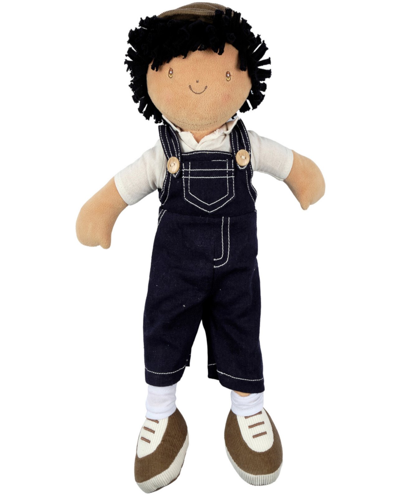 Кукла Tikiri Toys Joe из ткани для мальчика в комбинезоне и кепке Bonikka