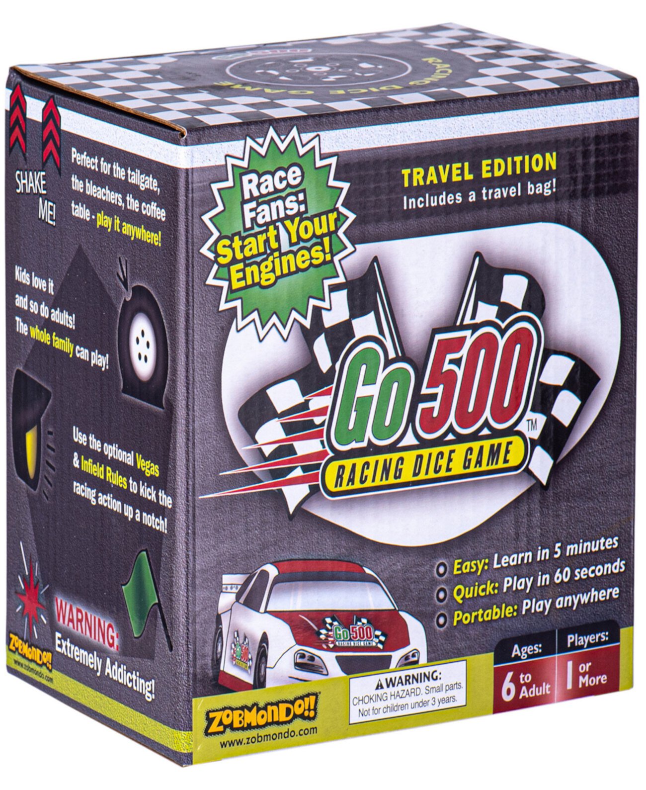 Настольная игра Go500 Racing Dice для взрослых и семейных любителей спорта Zobmondo