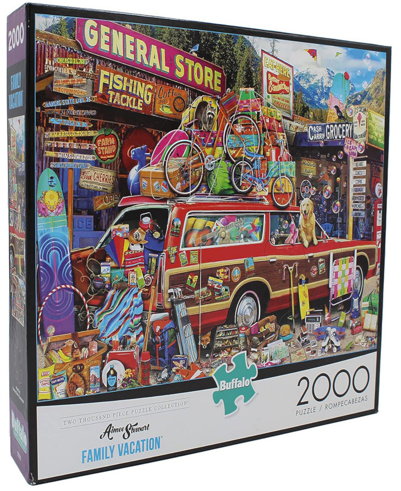 Family Vacation 2000-Piece 3 Полноразмерный набор пазлов Mystery Bundle Buffalo Games