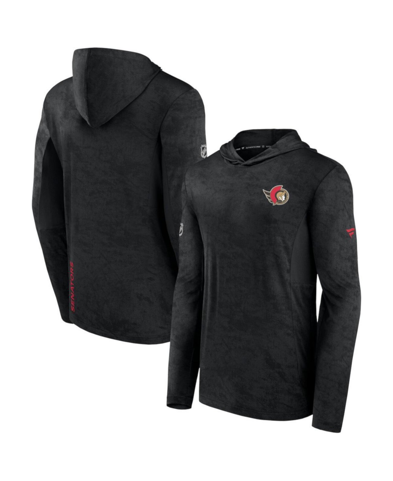 Мужской черный пуловер с капюшоном Ottawa Senators Authentic Pro Rink Camo Fanatics