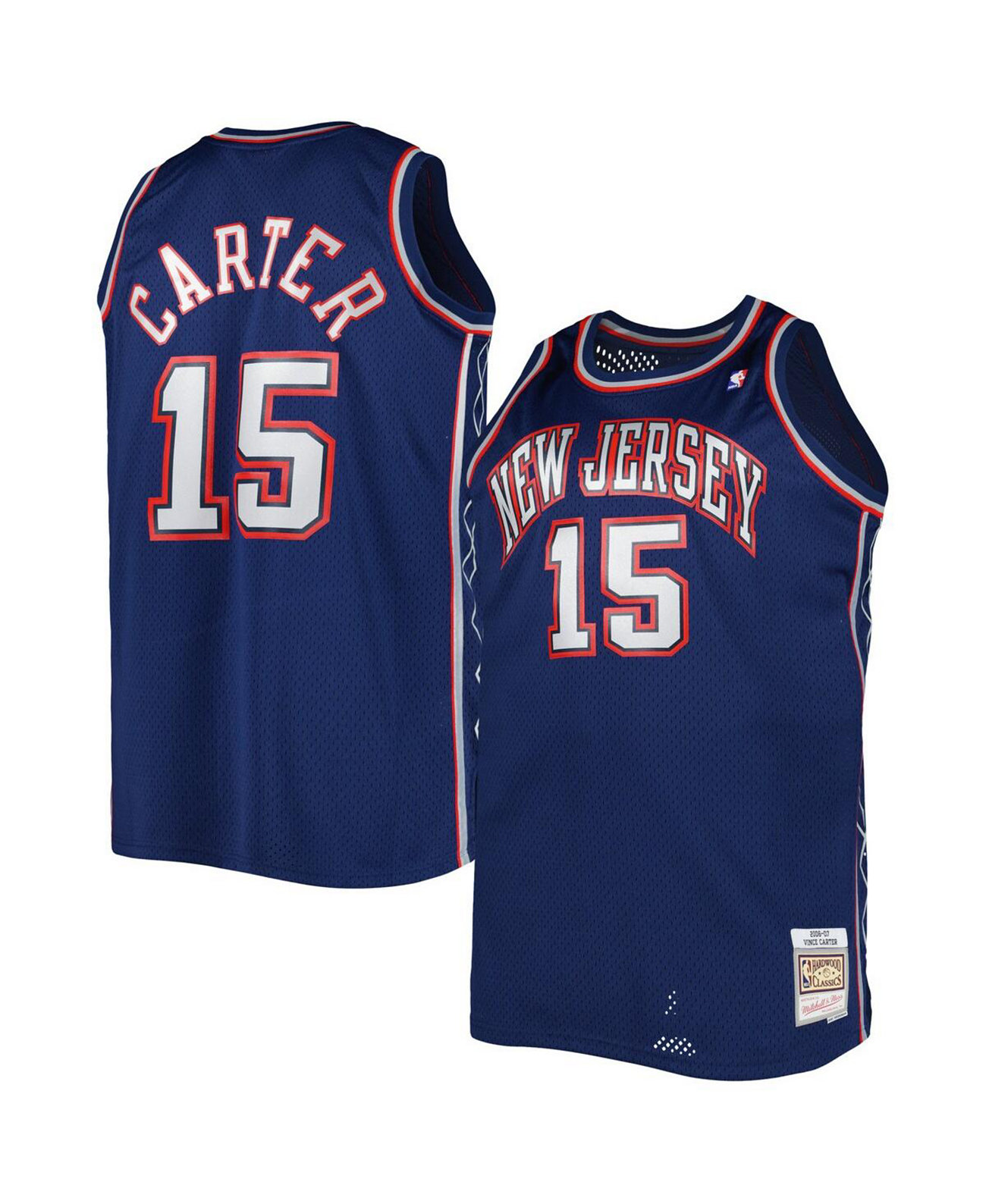 Мужская майка Vince Carter 2006-07 New Jersey Nets Swingman с вышитым логотипом NBA Mitchell & Ness