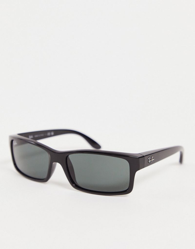 Черные узкие квадратные солнцезащитные очки Ray-Ban Ray-Ban
