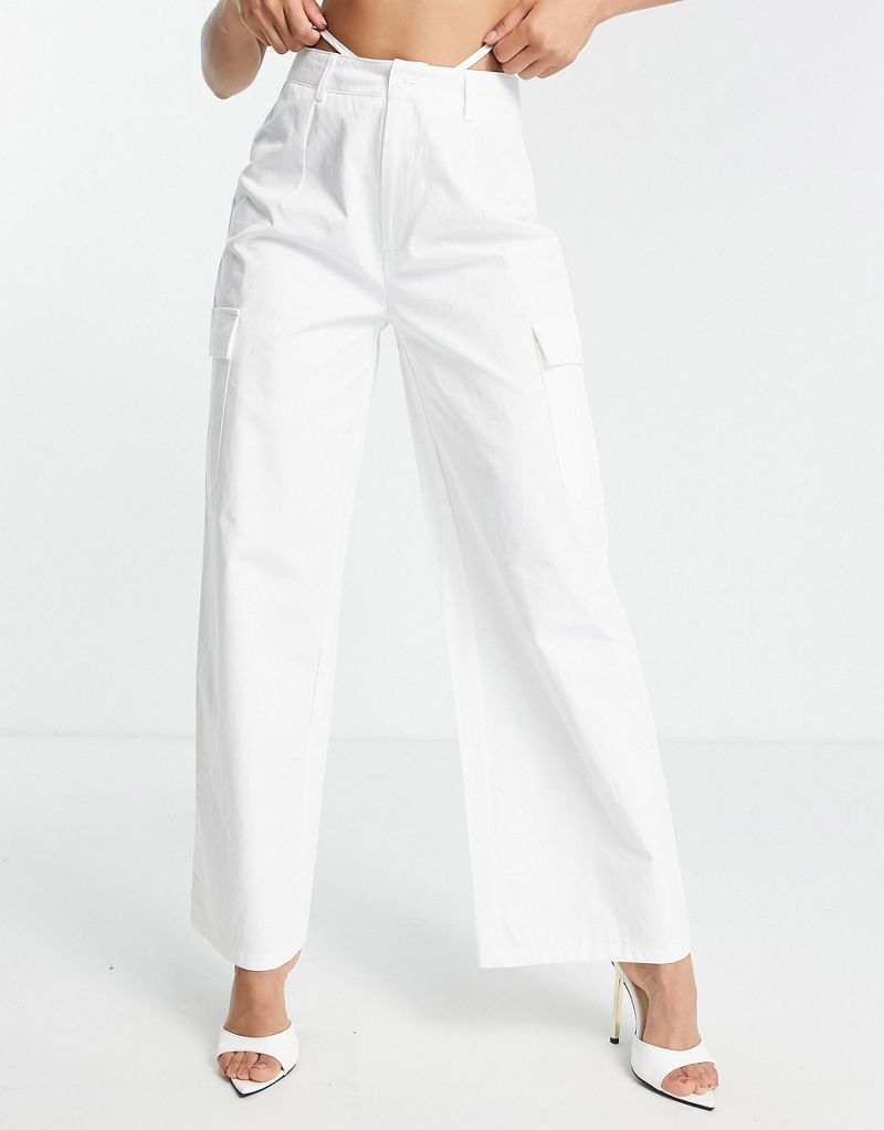 Белые брюки карго Simmi Simmi Clothing