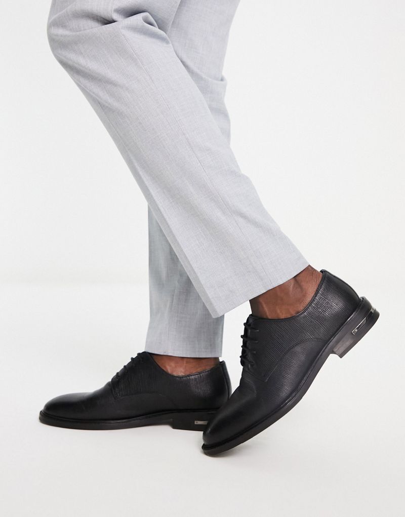 Черные кожаные туфли на шнуровке Walk London Oliver WALK London