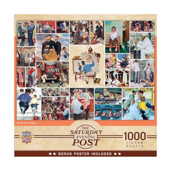 Головоломка Masterpieces Puzzles Коллаж Нормана Роквелла, 1000 деталей Masterpieces Puzzles