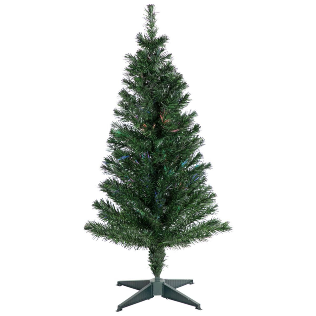 4' Multi-Color Fiber Optic Pine Christmas Tree Christmas Central