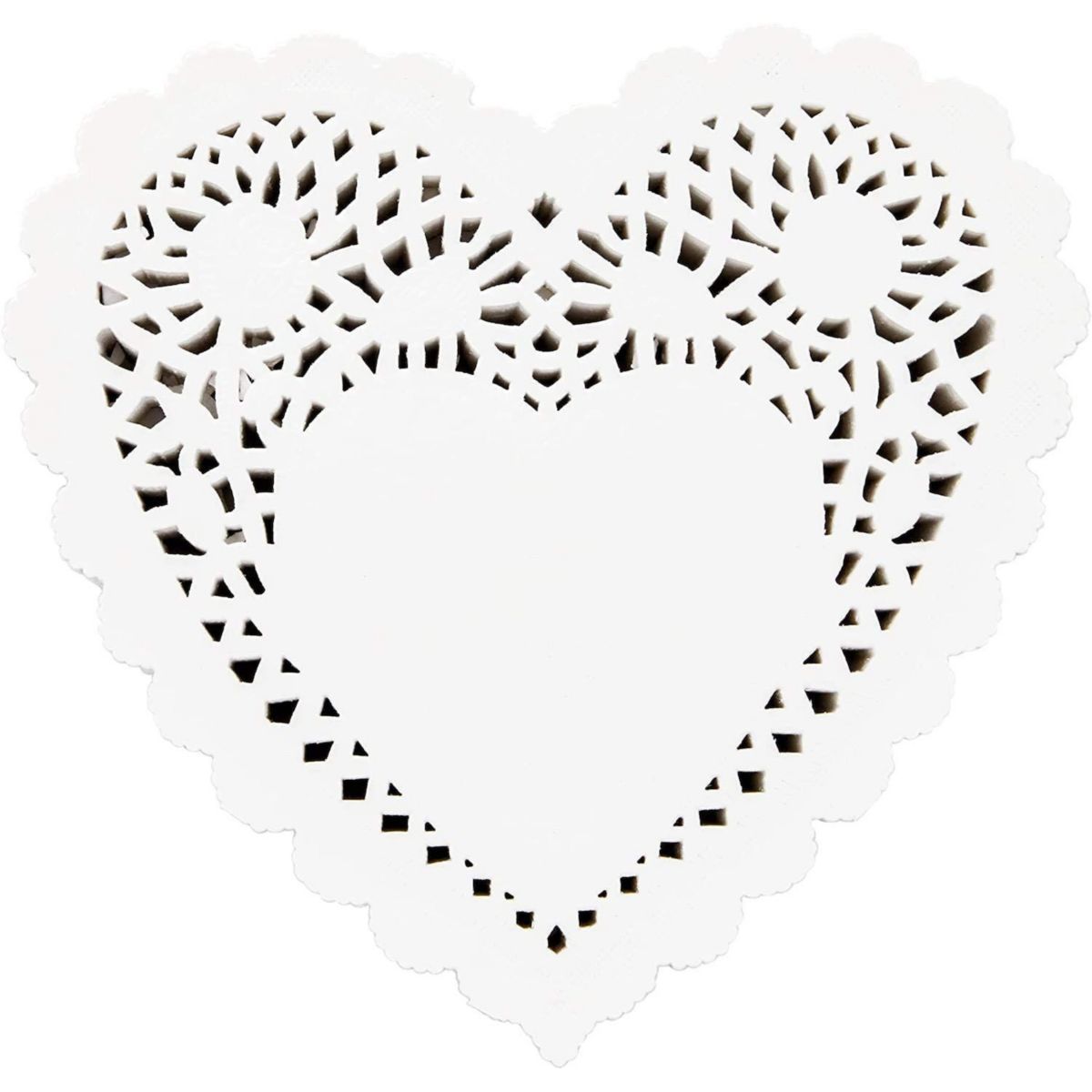 Paper Lace Doilies, Heart Shaped Table Top Decor for Valentines Decoration (6 x 6 in, 500 Pack) Juvale