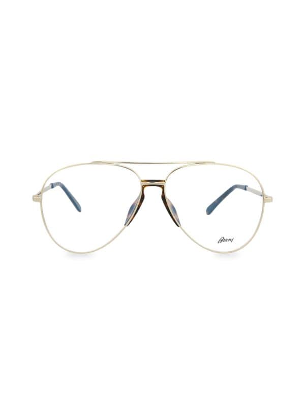 58MM Aviator Eyeglasses Brioni