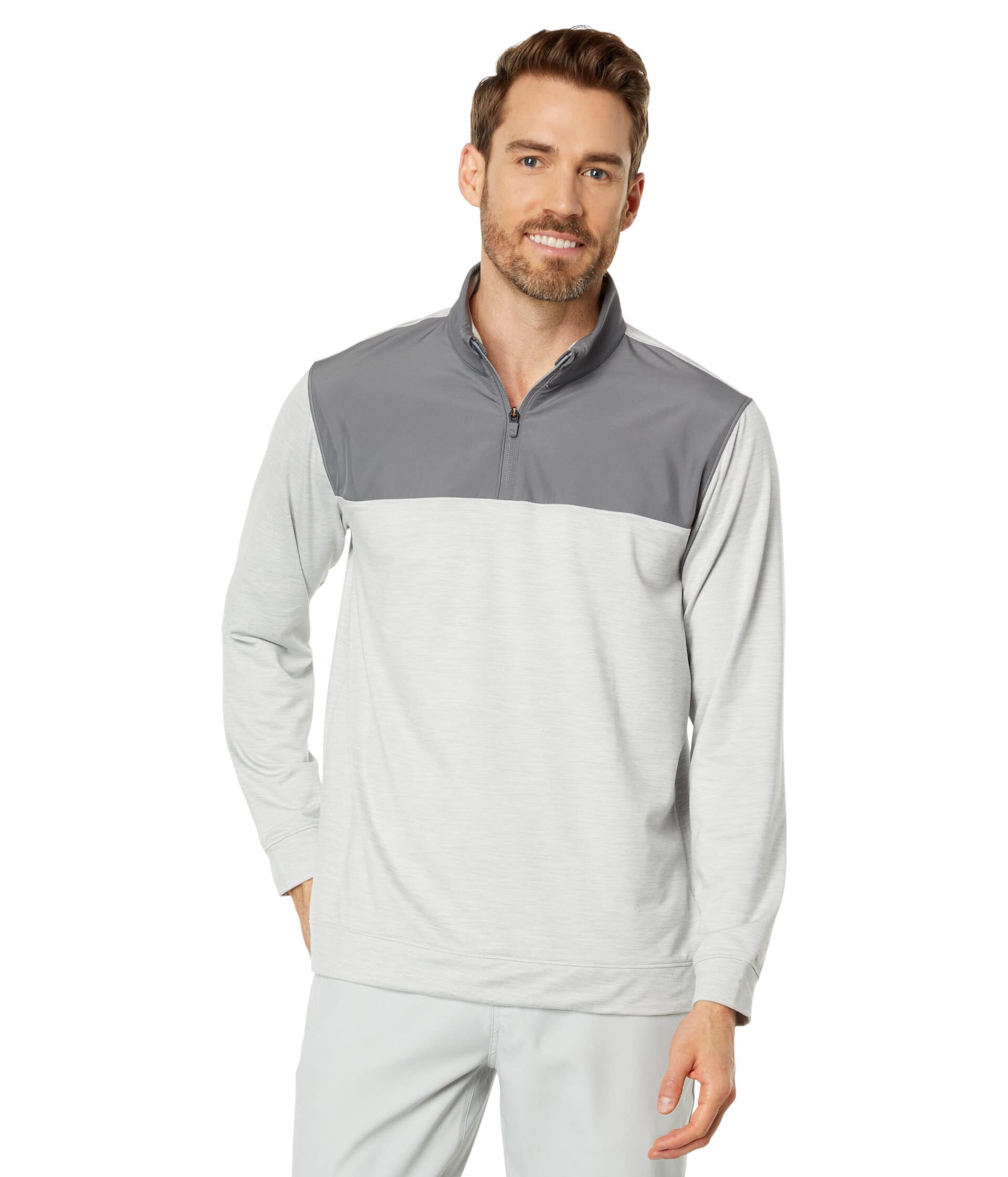 Легкая куртка PUMA Golf Cloudspun Color-Block с молнией на 1/4, 87% полиэстер, 13% эластан PUMA Golf