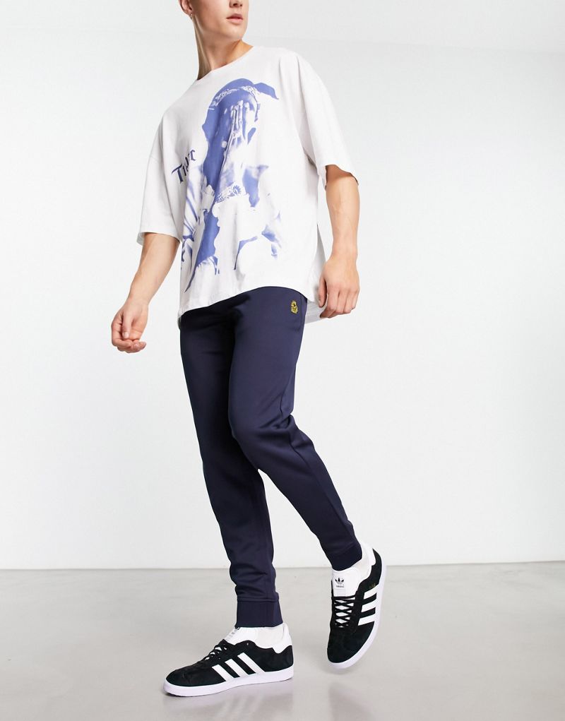 Спортивные брюки Luke из джерси темно-синего и белого цвета LUKE