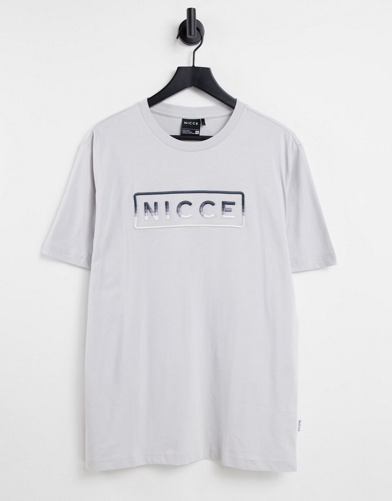 Серая футболка с вышивкой Nicce Powell Nicce
