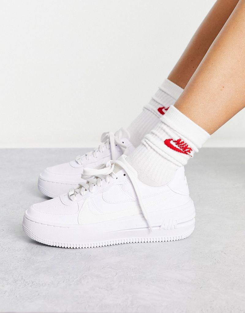 Nike air force shop 1 white platform