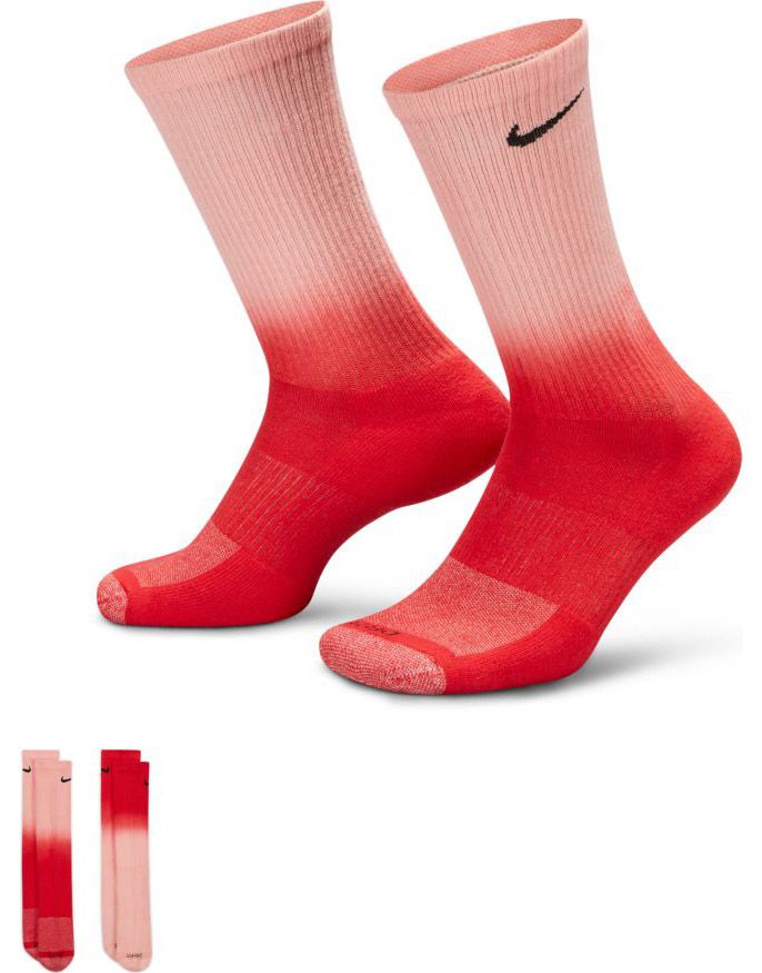 Красно-розовые носки Nike Everyday Plus Cushioned Crew Nike