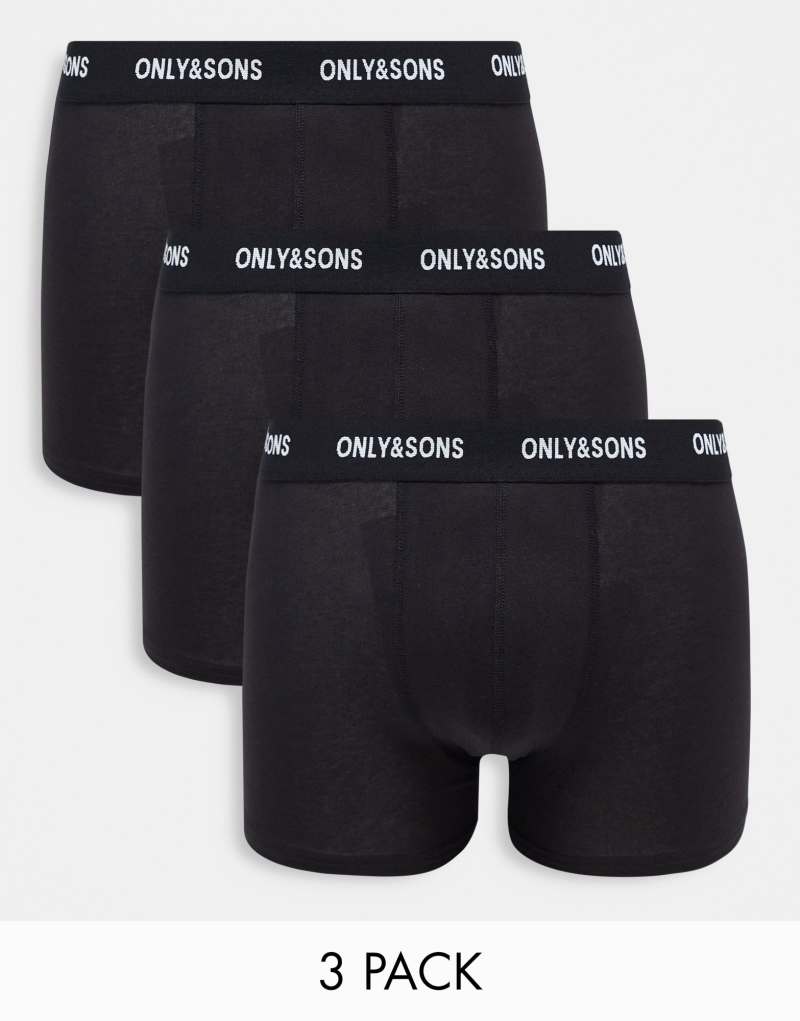 Мужские Боксеры Only & Sons 5-Pack Черные Only & Sons