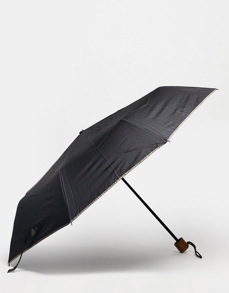 Черный зонт Paul Smith с многополосной отделкой Paul Smith