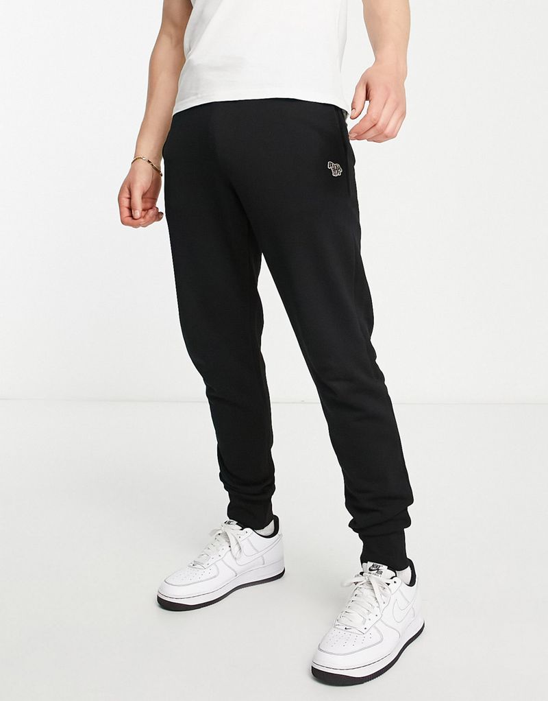 Черные спортивные штаны узкого кроя с логотипом PS Paul Smith и зеброй PS Paul Smith