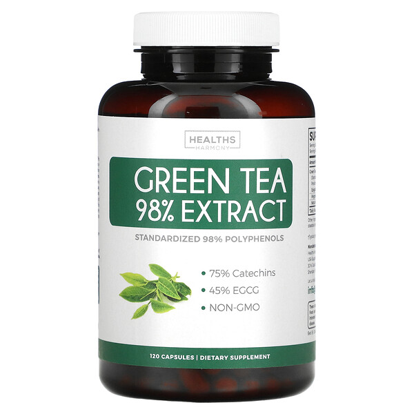 Экстракт зелёного чая 98% - 120 капсул - Healths Harmony Healths Harmony