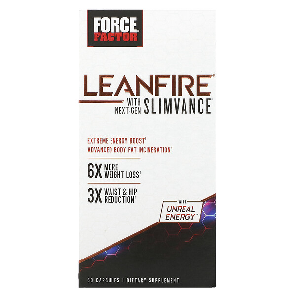 LeanFire для похудения следующего поколения, 60 капсул Force Factor