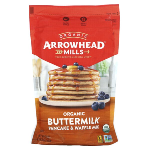 Organic Buttermilk Pancake & Waffle Mix, 1 lb 6 oz (623 g) Arrowhead Mills