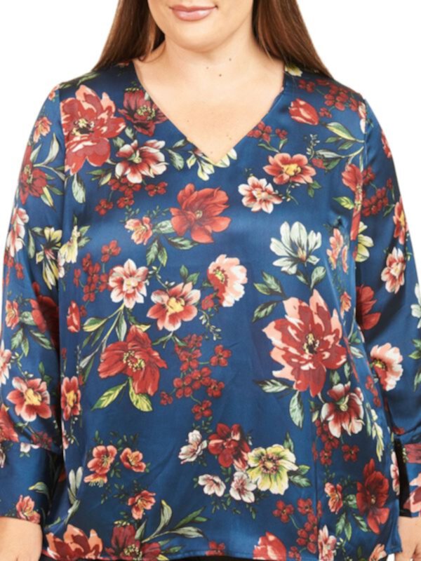 блузка Plus Dayna с цветочным принтом Daniel Rainn