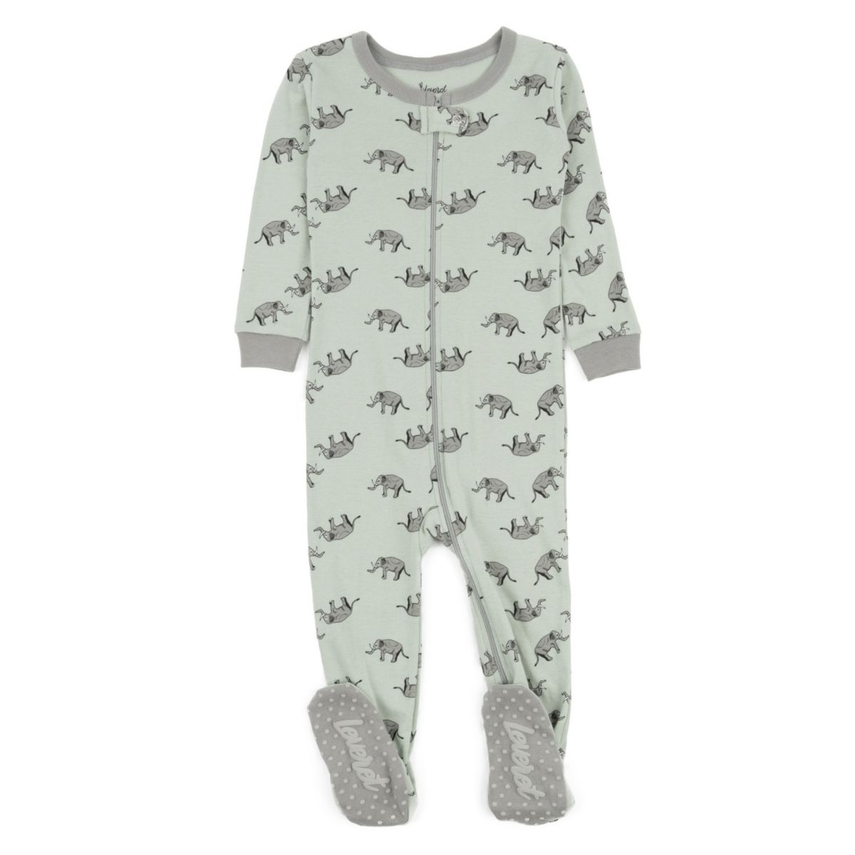 Детская хлопковая пижама Leveret Серый слон Leveret