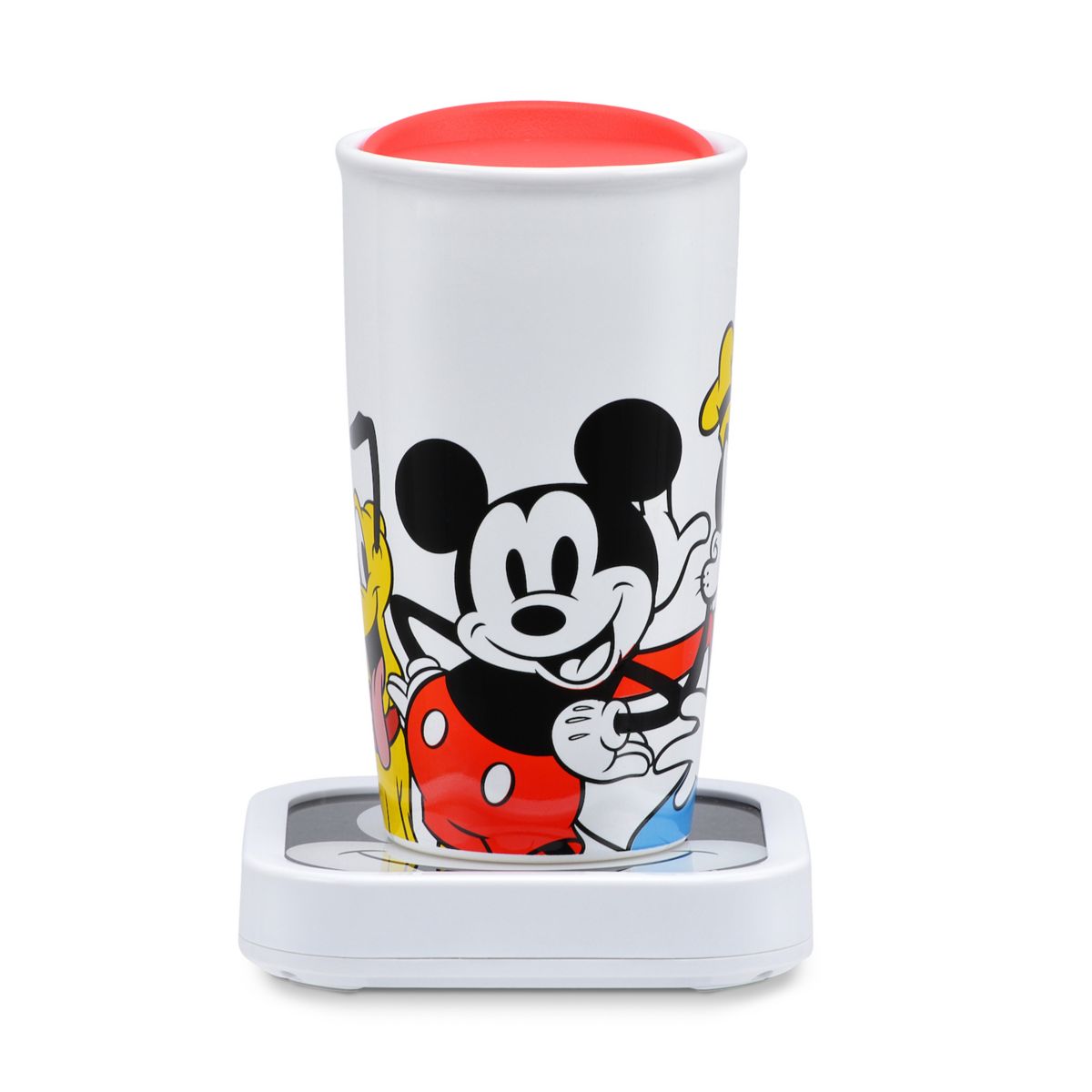 Подогреватель кружек со стеклянной крышкой Disney's Mickey & Friends, набор кружек и крышек Disney