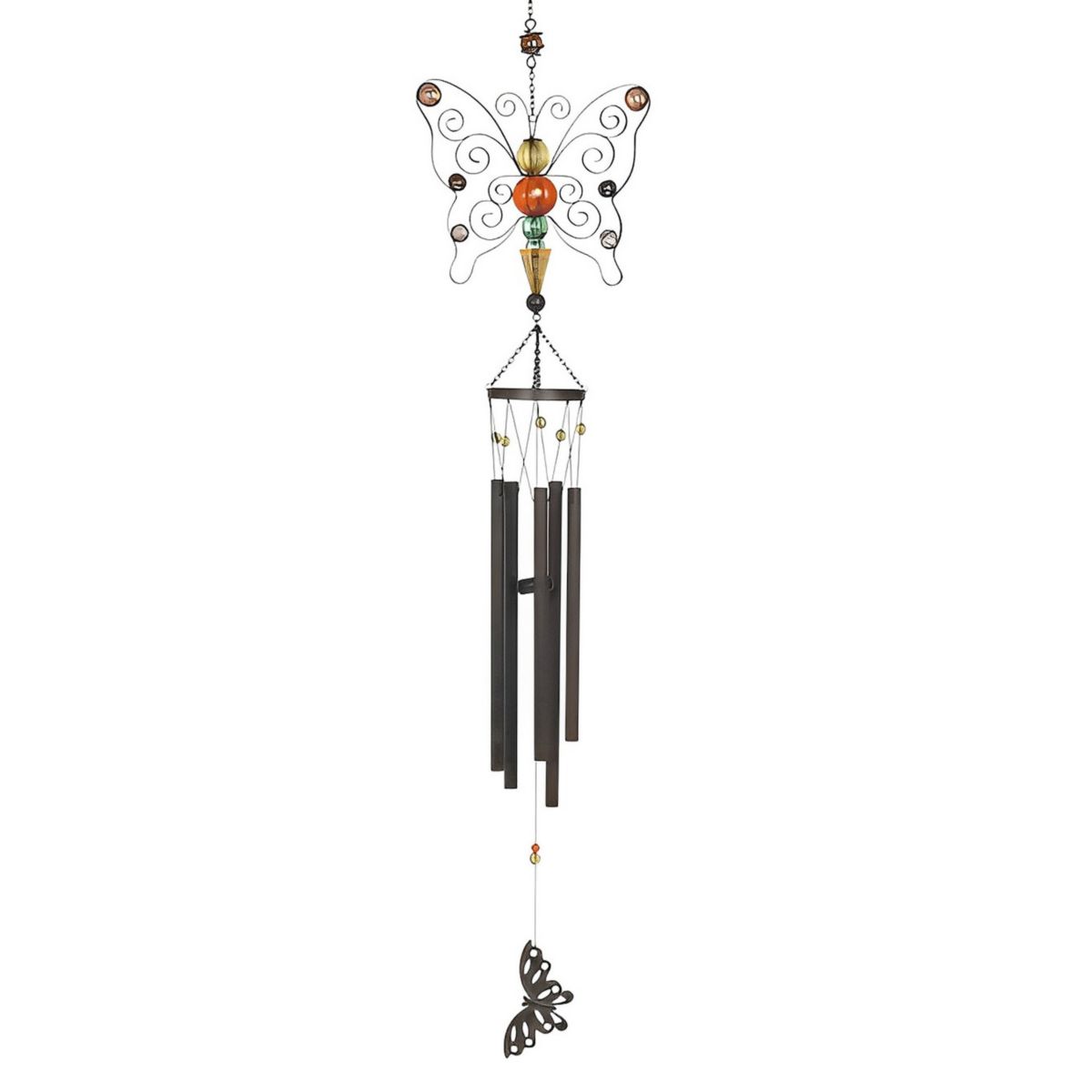 FC Design 46&#34; Long Butterfly Wind Chime with Metal Gem Perfect Gifts for Holiday F.C Design