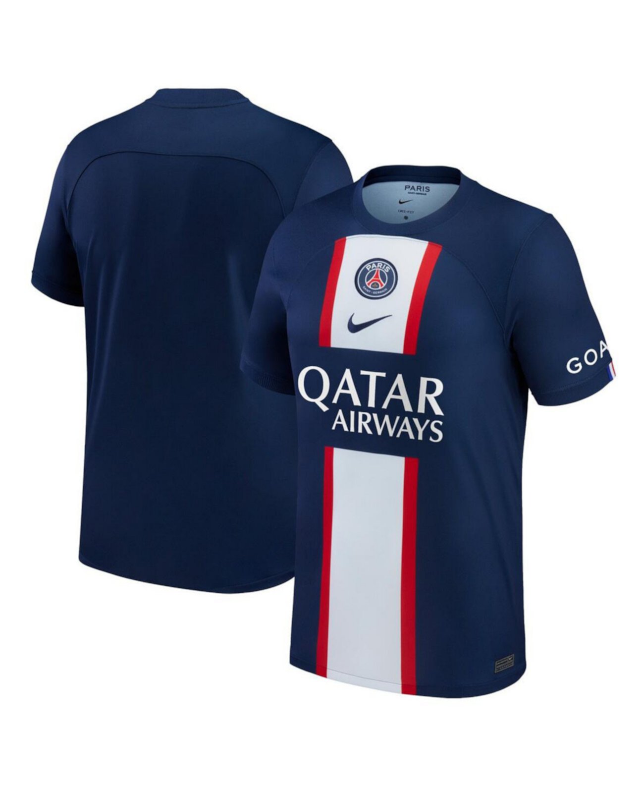 Мужская синяя футболка Paris Saint-Germain 2022/23 Home Replica Blank Jersey Nike