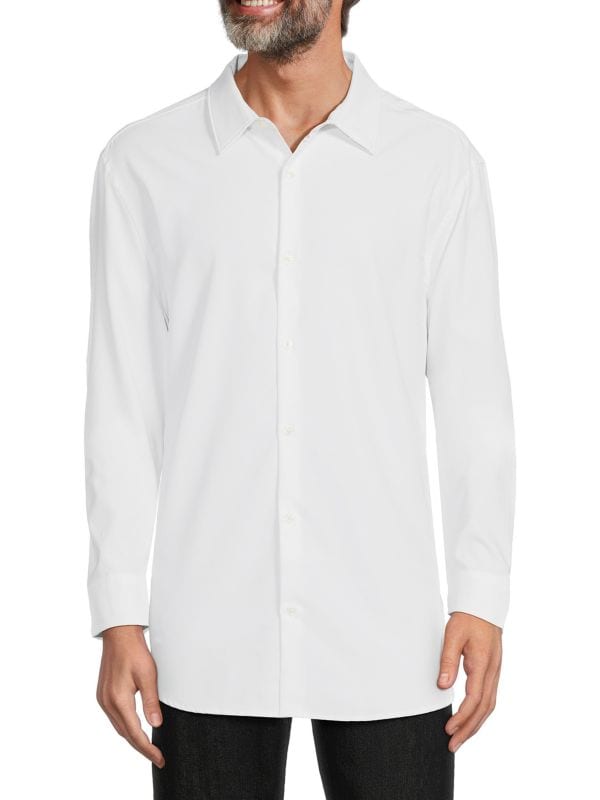 Мужская Повседневная рубашка Perry Ellis Classic Button Down Perry Ellis