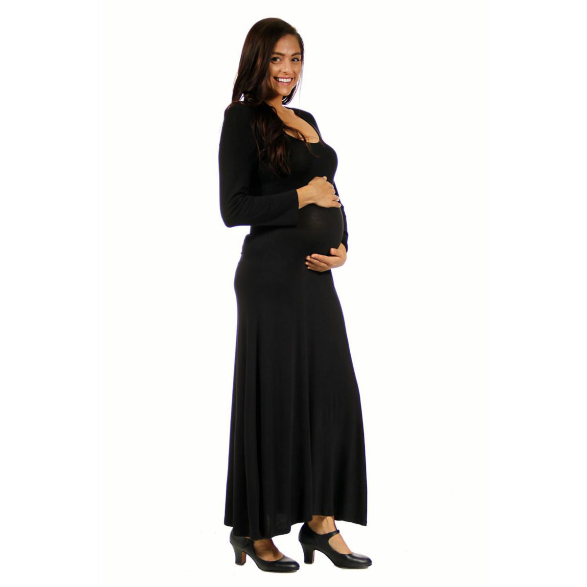 Комфортное платье макси с длинными рукавами 24Seven для беременных 24Seven Comfort