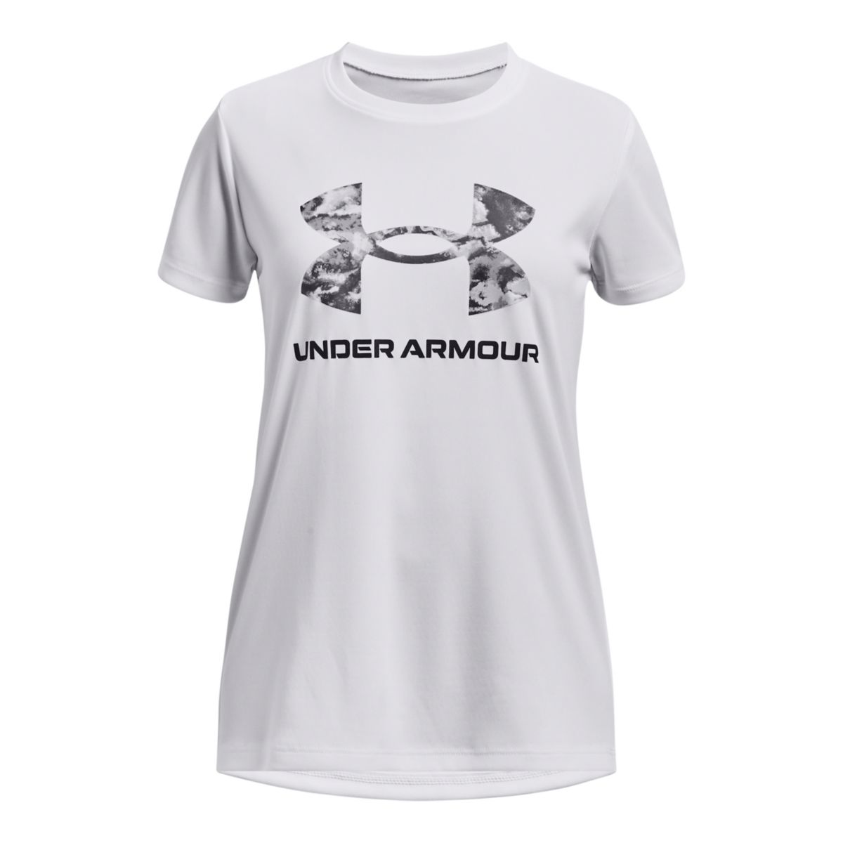 Футболка с большим логотипом и принтом Under Armour Tech™ для девочек 7–20 лет Under Armour