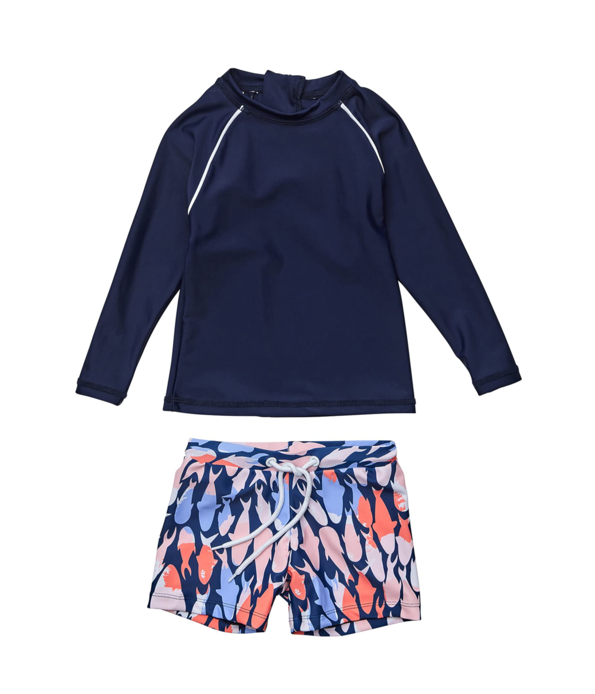 Купальник Snapper Rock Для мальчиков Fish Frenzy Long Sleeve Swim Set (Infant/Toddler/Little Kids) Snapper Rock