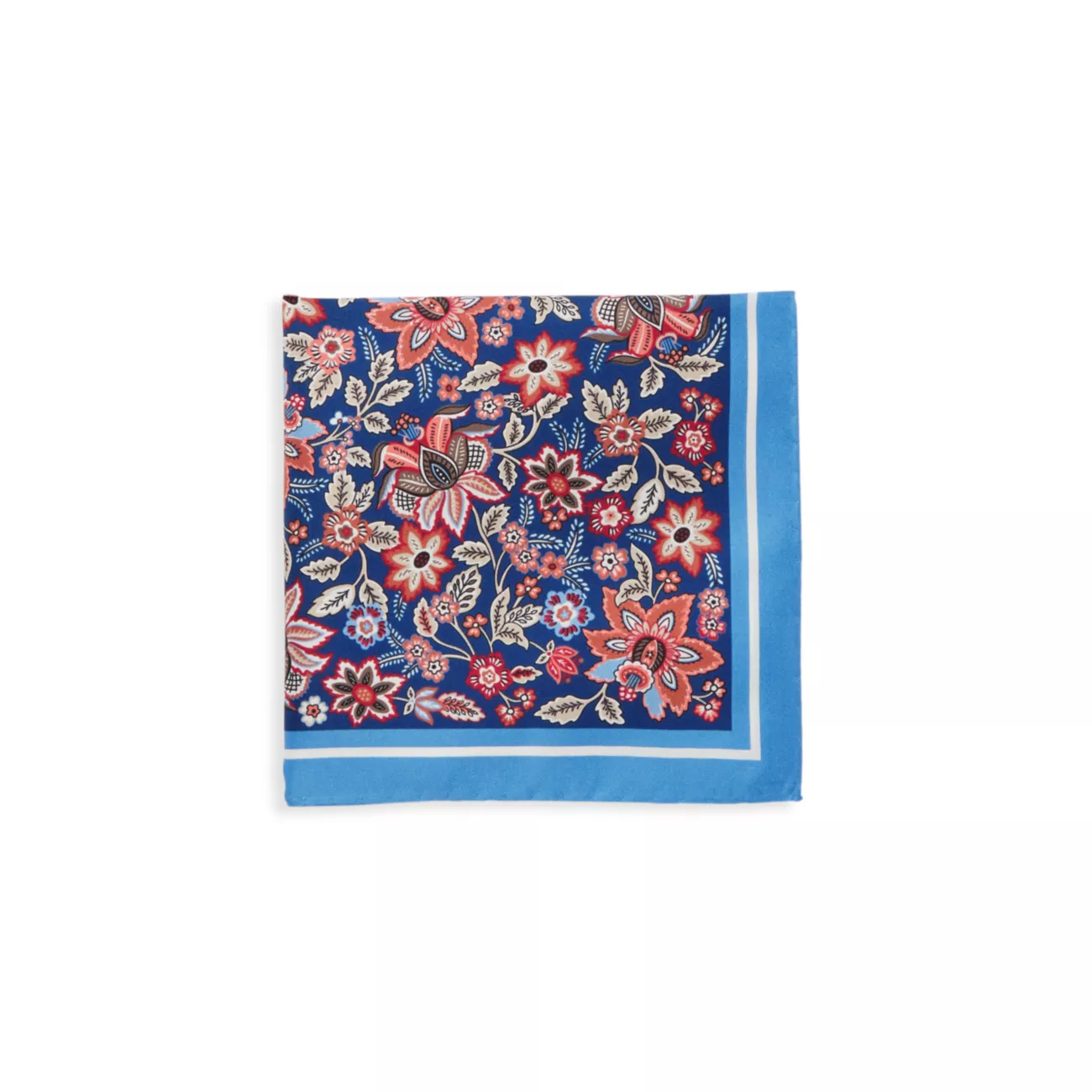 Шелковый нагрудный платок с цветочным принтом Canali