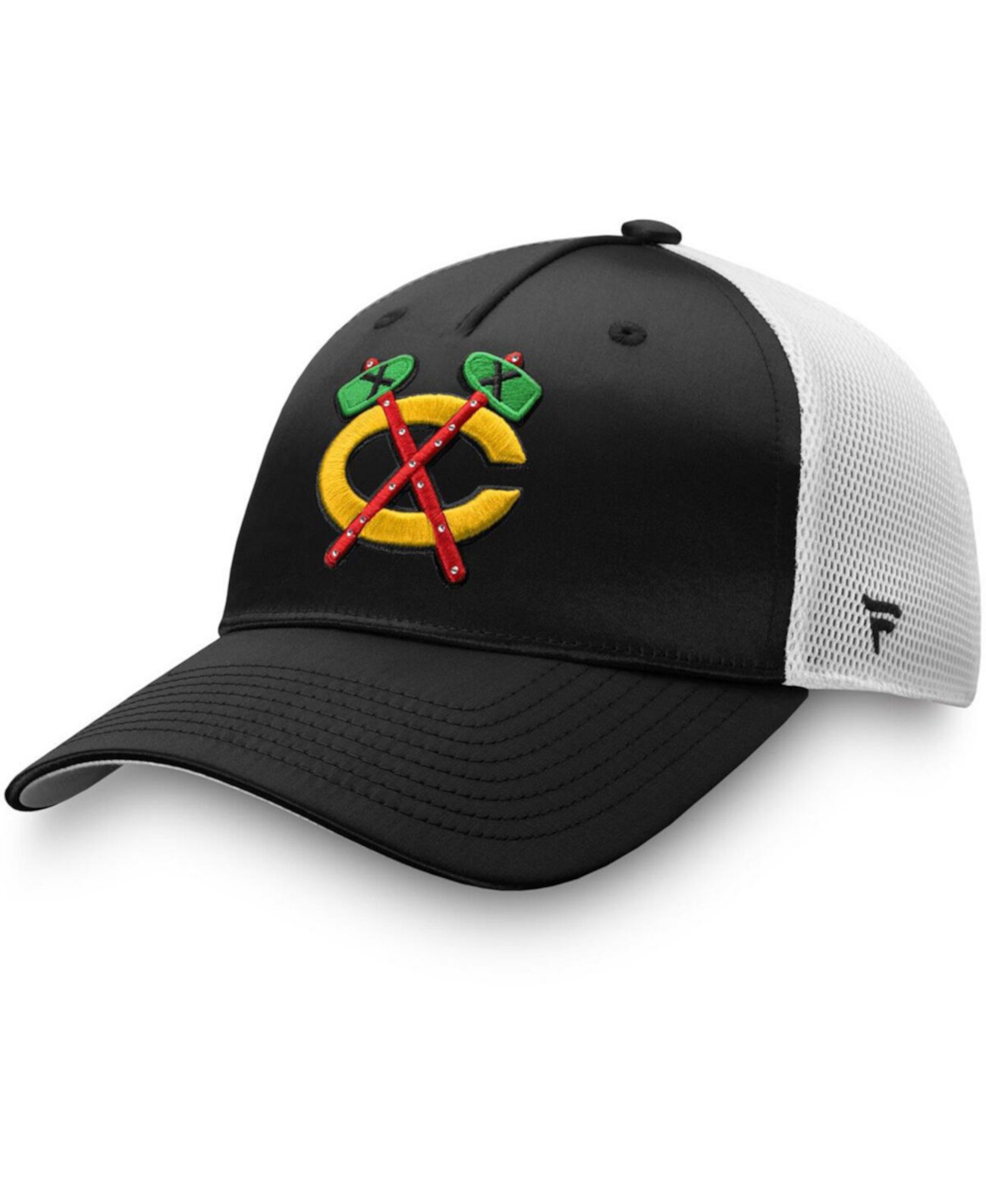 Женская эксклюзивная черная кепка Trucker Snapback Chicago Blackhawks, 100% полиэстер Fanatics