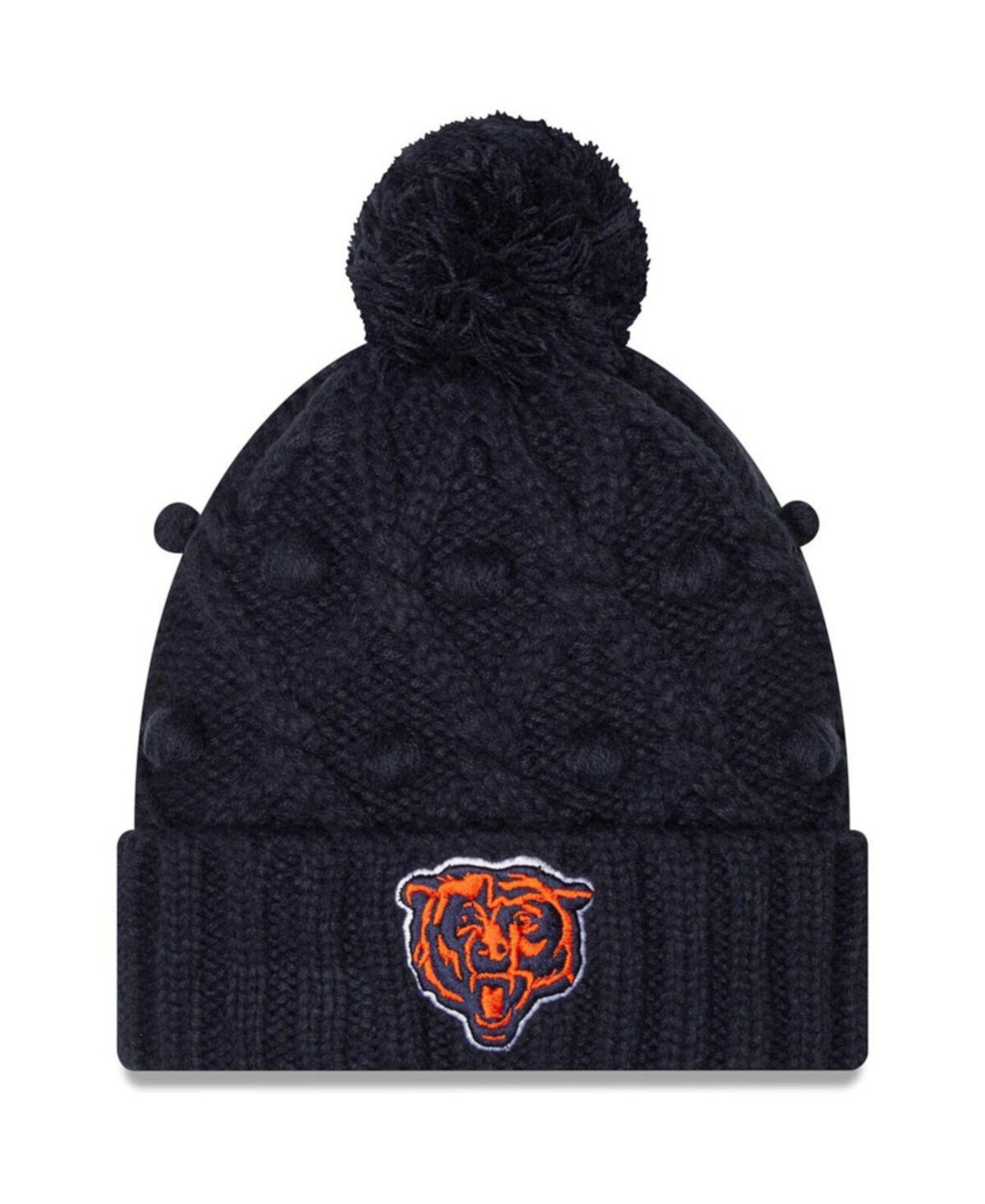 Женская темно-синяя вязаная шапка с помпоном Chicago Bears, один размер New Era