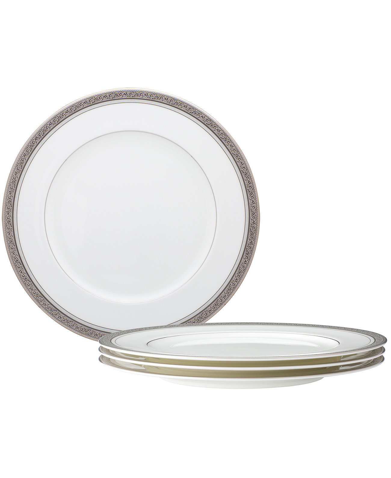 Summit Platinum Набор из 4 обеденных тарелок, сервиз на 4 персоны Noritake