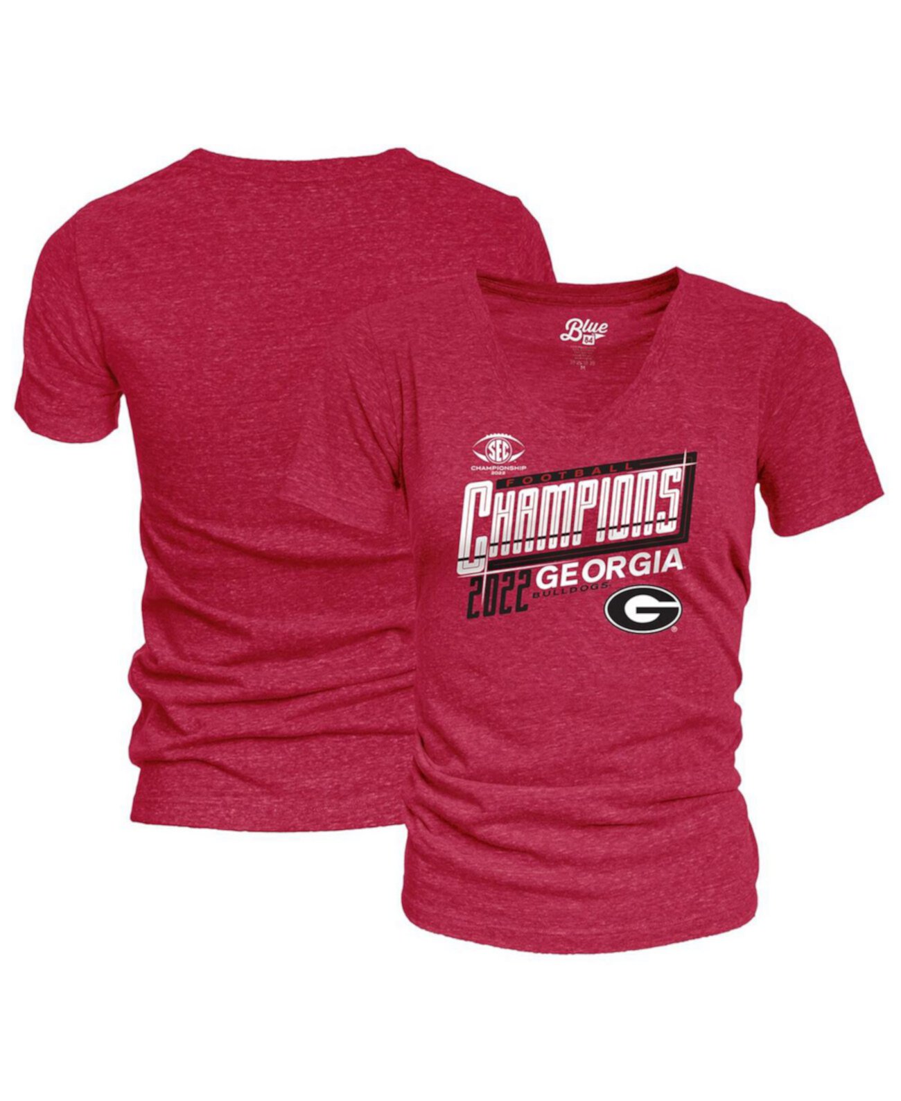 Женская Джерси Blue 84 Georgia Bulldogs 2022 SEC Football Conference Champions Locker Room V-Neck T-shirt Blue 84