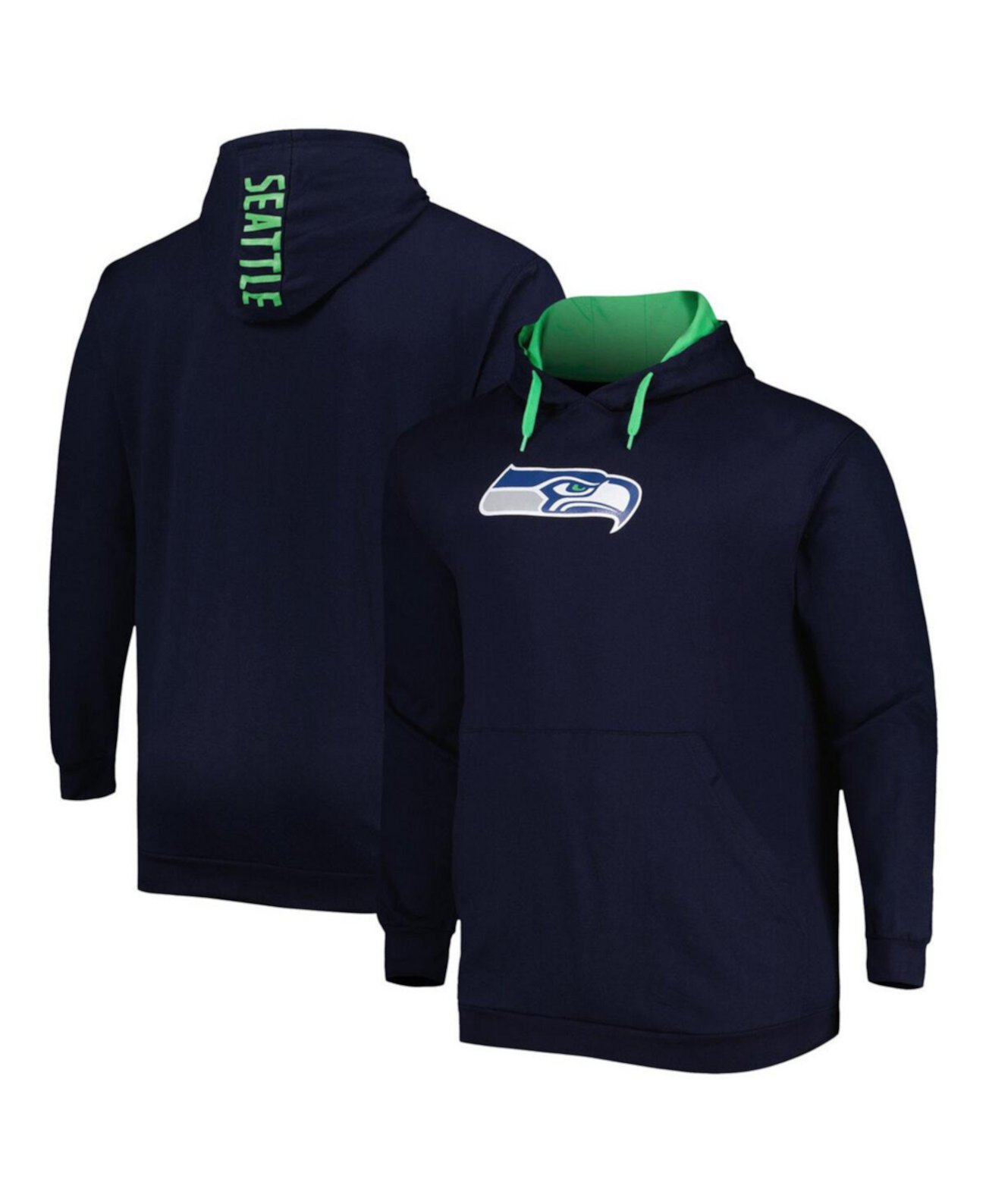 Мужской Пуловер Profile Seattle Seahawks Big and Tall Logo Profile