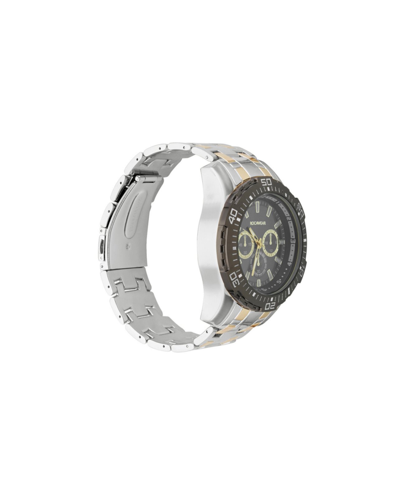 Мужские двухцветные часы с металлическим браслетом 50 мм Rocawear