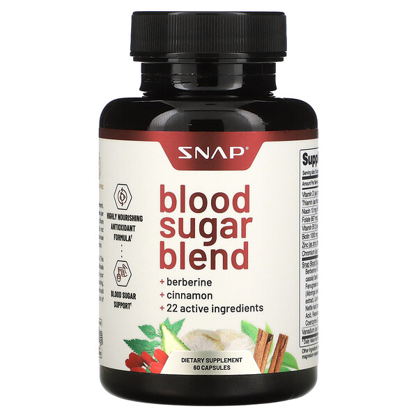 Смесь сахара в крови, 60 капсул Snap Supplements