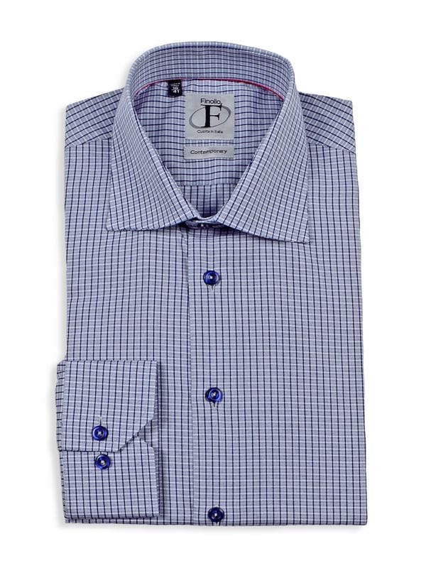 Классическая рубашка Tattersall в современном стиле Finollo