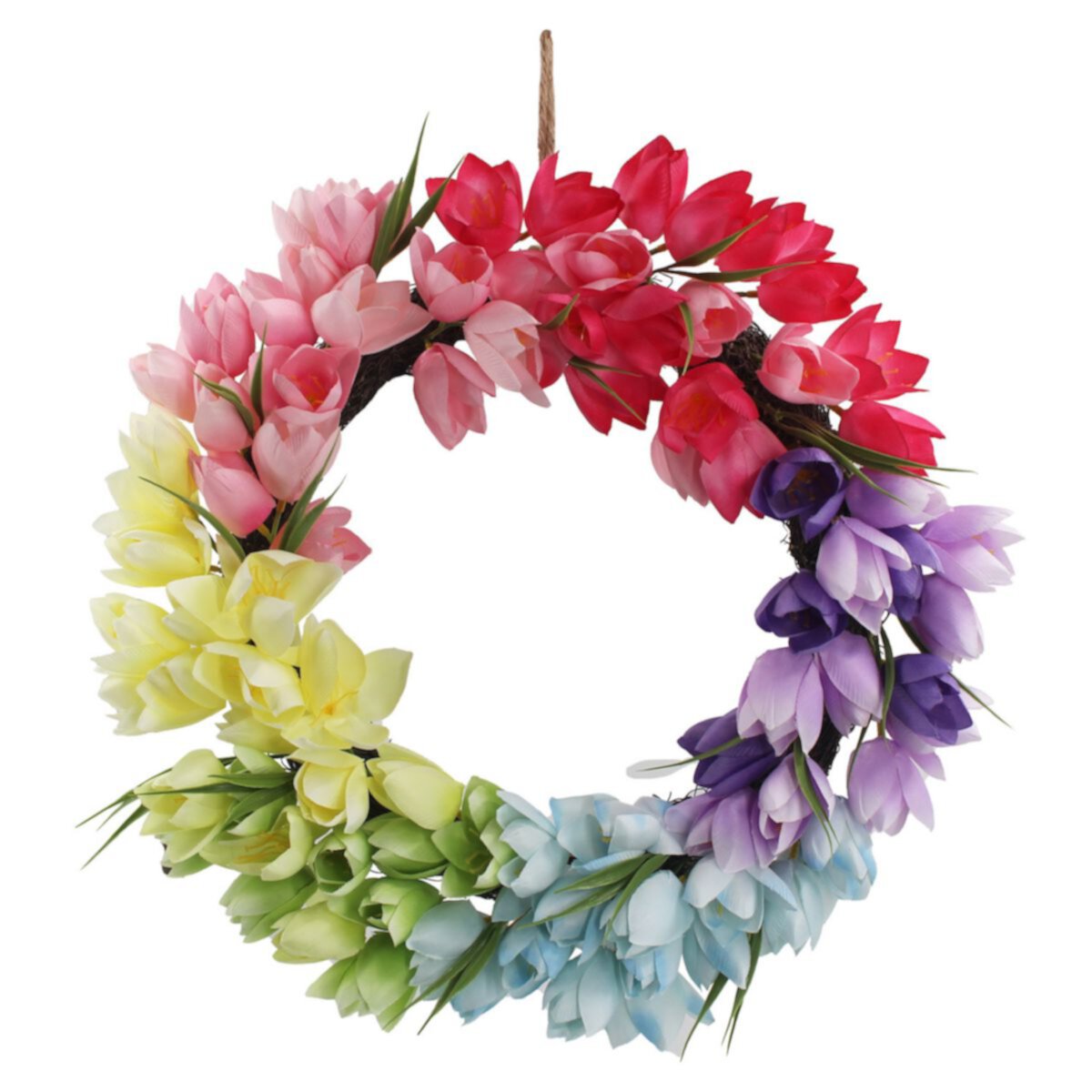 Celebrate Together™ Easter Ombre Rainbow Faux Tulip Wreath Celebrate Together