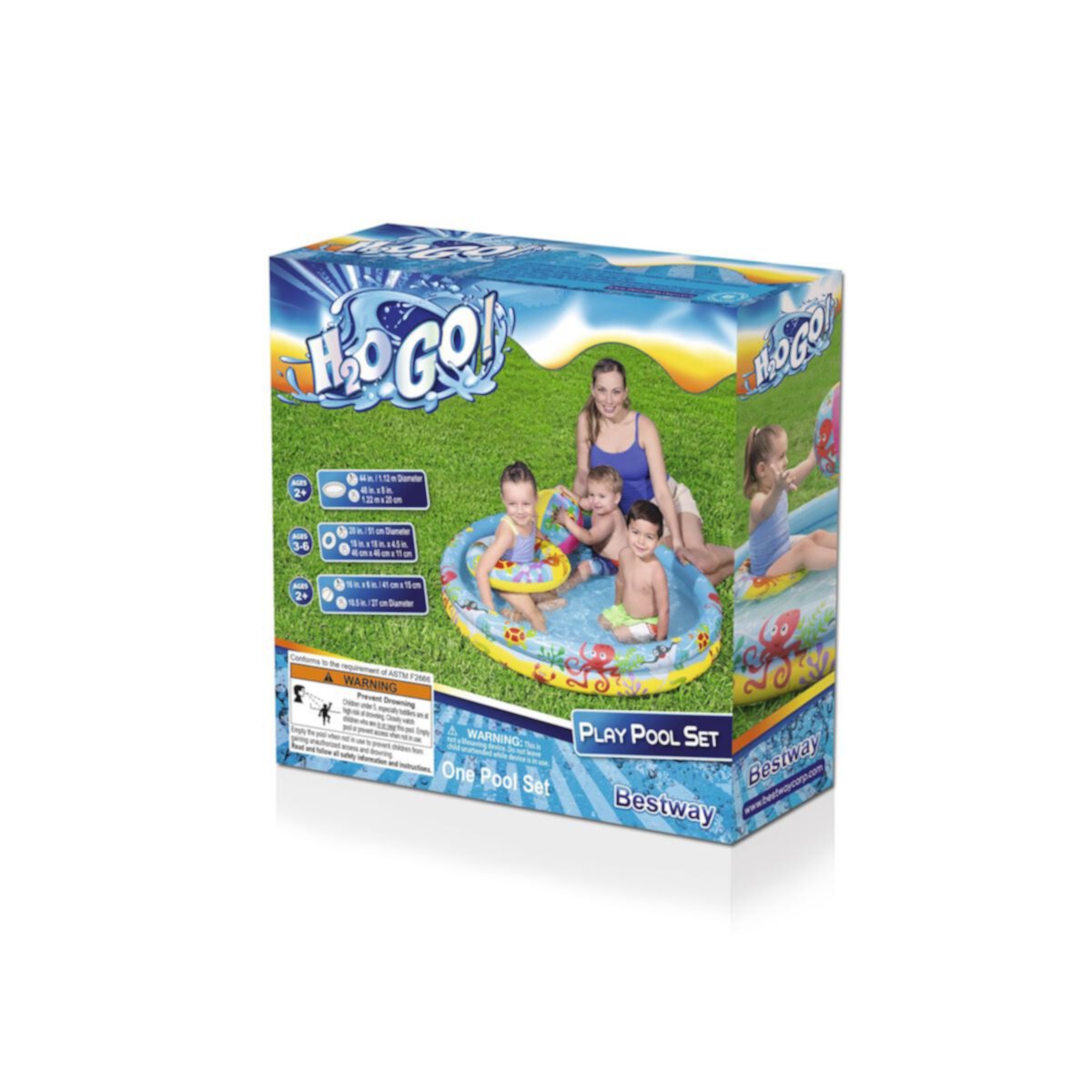 Bestway H2OGO! Play Pool Set with Beach Ball & Swim Ring Bestway